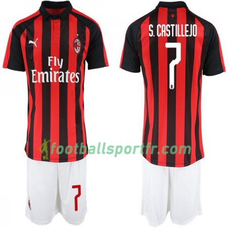 Tenue AC Milan Nikola Kalinic 7 Enfant Domicile 2018-2019 Maillot de Foot